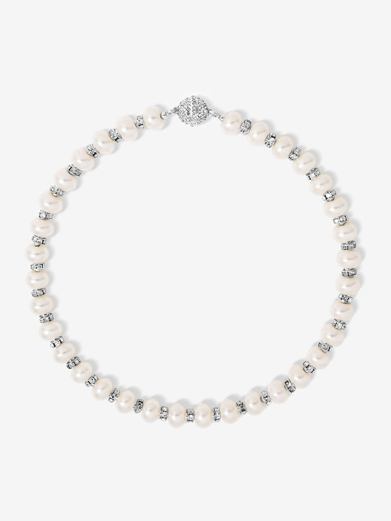 Jon Richard gold tone knotted 8mm pearl rope necklace 910mm, UK version
