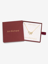 Next Jon Richard 18K Gold Plated Bow Pendant with 18-inch Chain and Gift Box- Buy online at McGrocer