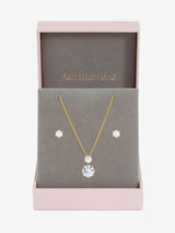 Next Jon Richard Gold Plated Cubic Zirconia Round Drop Gift Box Set with 16 Chain- Buy online at McGrocer