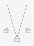 Jon Richard Silver Rhodium Plated and Pave Twist Heart Gift Box Set