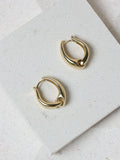 Gold Plated Polished Huggie Hoop Earrings