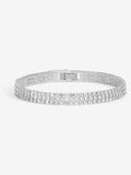 Jon Richard Silver Plated and Crystal Stone Multirow Bracelet