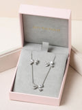 Jon Richard silver rhodium bow set, imported from the UK