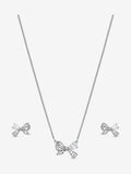 Jon Richard silver rhodium bow set, imported from the UK