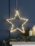 Festive pre lit star light 31cm, imported from the UK