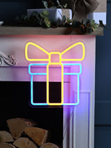 Next Festive Multicolour Neon Flex LED Present Hanging Decoration Light 28cm- Buy online at McGrocer