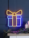 Neon hanging present decoration multicolour 28cm (British brand)
