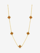 Next Jon Richard Orange Plated Jet Station Clover Charm Necklace 17 Inch Chain- Buy online at McGrocer