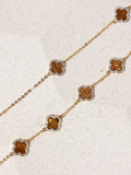 Jon Richard clover necklace orange plated 17 inch chain UK version