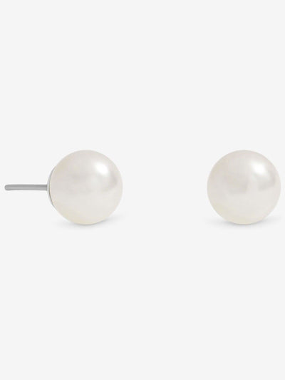 Next Jon Richard Silver Tone Cream Small Pearl Stud Earrings- Buy online at McGrocer