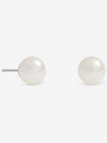Jon Richard silver tone cream small pearl earrings 10mm, UK version