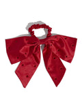 Kitsch satin rhinestone bow scrunchie red, UK version