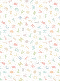 Hoopla Walls Alphabet Jumble wallpaper sample A4, imported from the UK