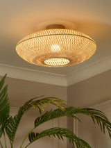 Next Searchlight Natural Terraweave Flush Ceiling Light 50cm- Buy online at McGrocer
