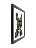 Brookpace Lascelles black white dog wall art 40x50cm - British product