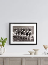 Next Brookpace Lascelles Black/White Girls Parasols Wall Art - Modern Matte BlackBox Frame 50x40cm- Buy online at McGrocer
