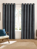 Furn Petrol Verso Reversible 100% Blackout Eyelet Curtains