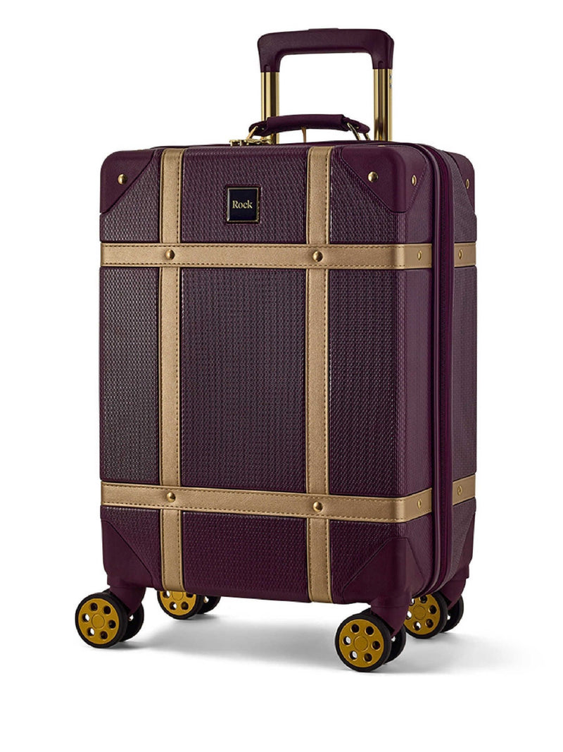 Rock Vintage Purple Cabin Suitcase - British product
