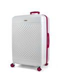 Rock white Love Island 3 piece suitcase set, imported from the UK