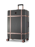 Rock vintage grey 3-piece suitcase set, imported from the UK