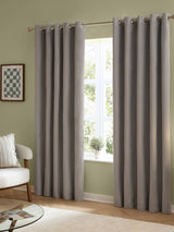 Next Furn Silver Velvet Eyelet Blackout Curtains 229cm x 183cm- Buy online at McGrocer