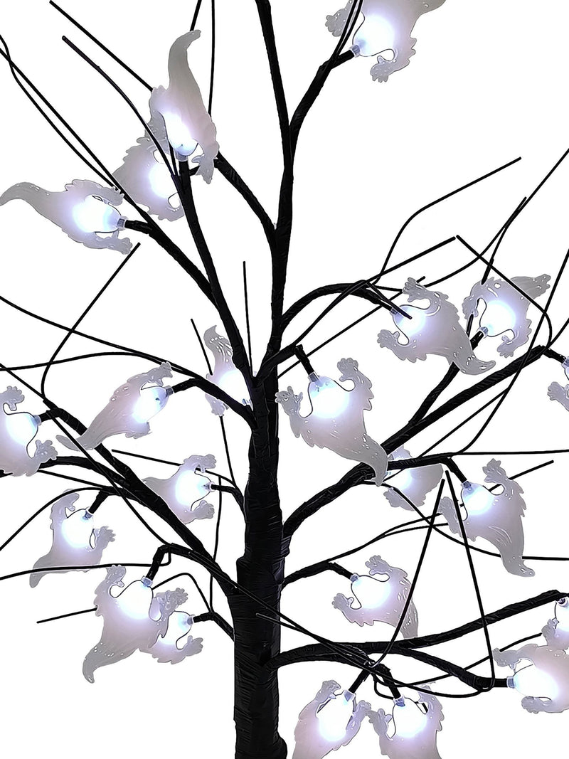 Premier Decorations ghost tree with 24 lit ghosts 60cm (British brand)