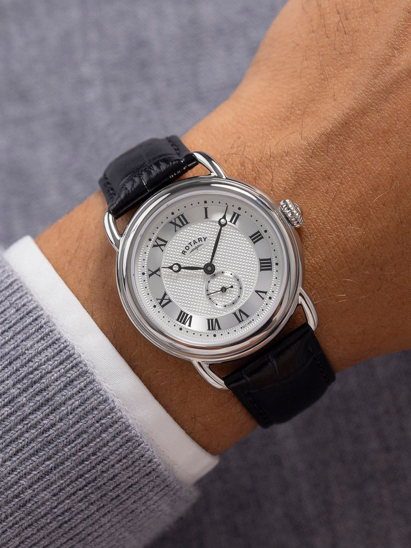 Rotary Sherlock Black Heritage watch 38mm - British product