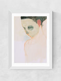 East End Prints white nude portrait wall art print - British product