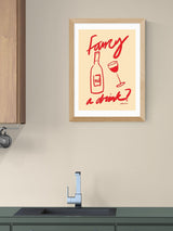 East End Prints Oak Fancy a Drink Wandkunstdruck von Stephie Cardona