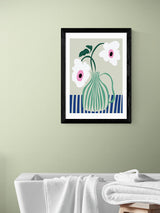 Next East End Prints Black Floral Pottery Delight Wall Art Print by Miho Art Studio- Buy online at McGrocer