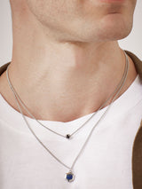 Next Bartlett London Lapis Lazuli Waterproof Hexagon Curb Chain Men's Necklace 49-52cm- Buy online at McGrocer