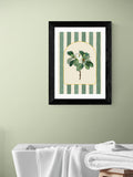 East End Prints Black Stripey Magnolia Wall Art Print - British product
