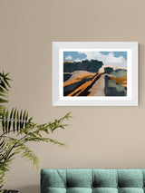 Next East End Prints White Trevessa Wall Art Print by Dan Hobday- Buy online at McGrocer