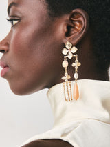 Next Gold Tone Floral Drop Stud Earrings- Buy online at McGrocer