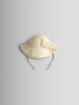 Next JoJo Maman Bébé Yellow Daisy Trim Seersucker Floppy Sun Hat- Buy online at McGrocer