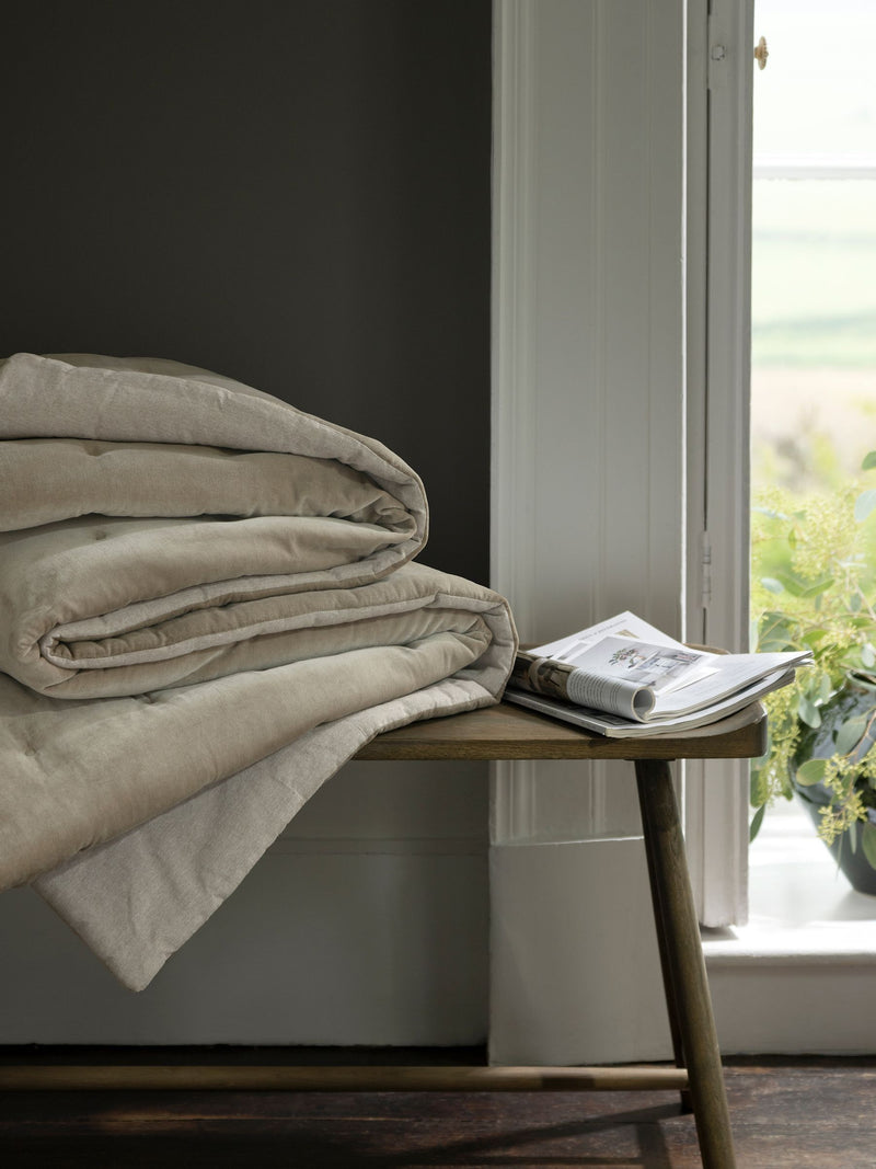 Christy Hazelnut Jaipur Velvet Quilted Throw - British product