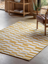 Next Gallery Home Preston Jacquard Mustard Rug 160cm x 230cm- Buy online at McGrocer