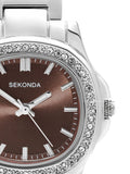 Sekonda silver analogue watch 30mm (British brand)
