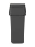 Brabantia Grey recycle bin 40L - British product