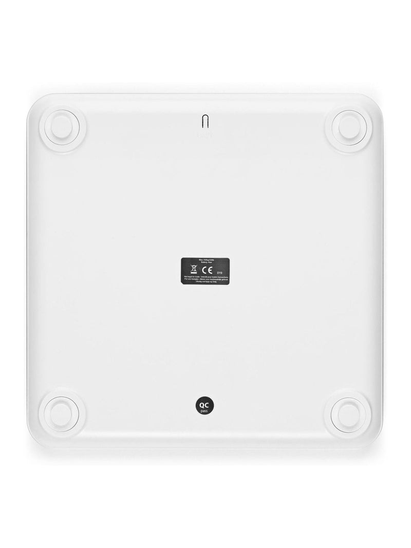 Brabantia white bathroom scale battery free (British brand)