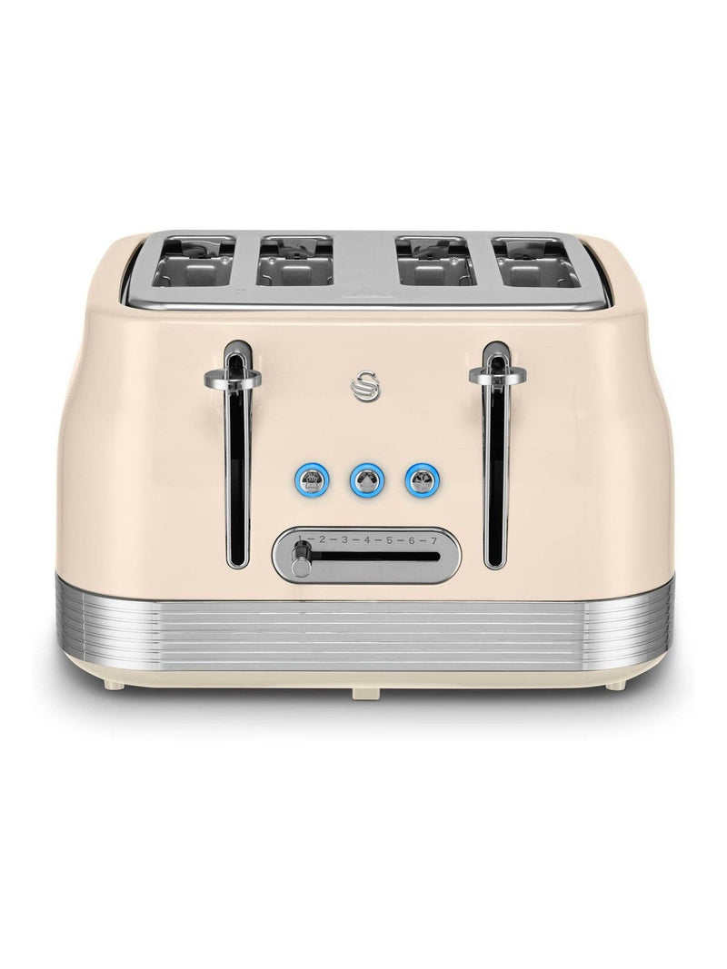 Swan Cream Retro 4 Slice Toaster - British product