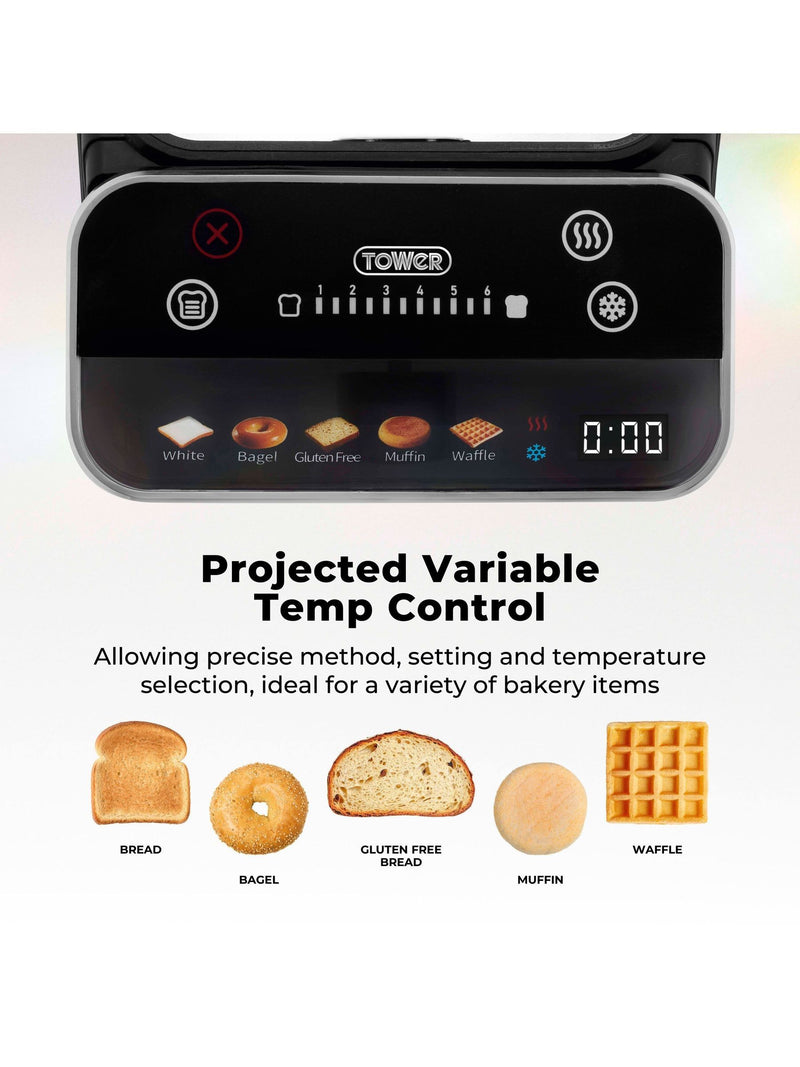 Tower Mirage 2 slice toaster black 925W (British brand)