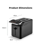 Tower Mirage 2 slice toaster black 925W (British brand)