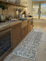 Next Hug Rug Green Vintage Scroll Runner Rug 75x220cm- Buy online at McGrocer