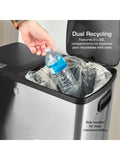 Swan stainless steel 60L recycling bin with 2x30L compartments (British brand)
