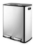 Swan stainless steel 60L recycling bin with 2x30L compartments (British brand)