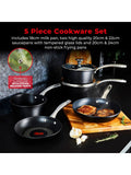 Tower Black Smart Start Ultra Forged 5 Piece Cookware Set (British brand)