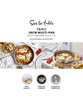 Sur La Table stainless steel TriPly multi-pan with lid 28cm (British brand)