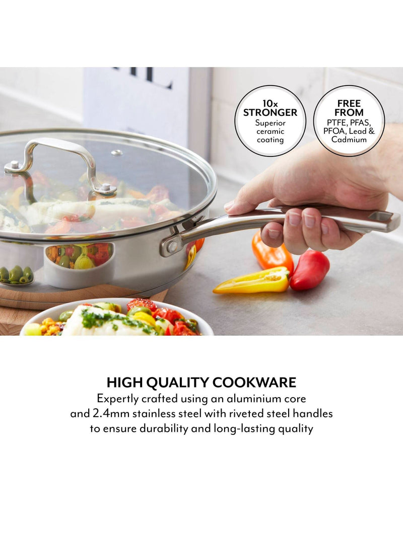 Sur La Table stainless steel TriPly multi-pan with lid 28cm (British brand)