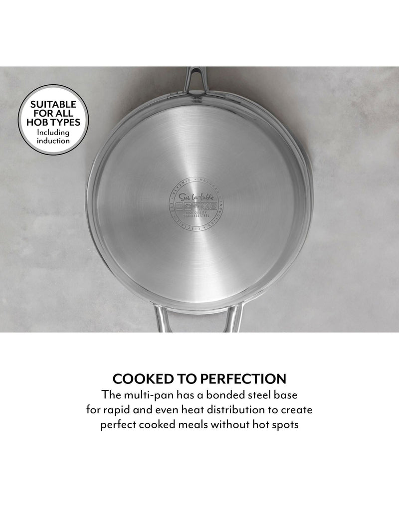 Sur La Table stainless steel TriPly multi-pan with lid 28cm (British brand)